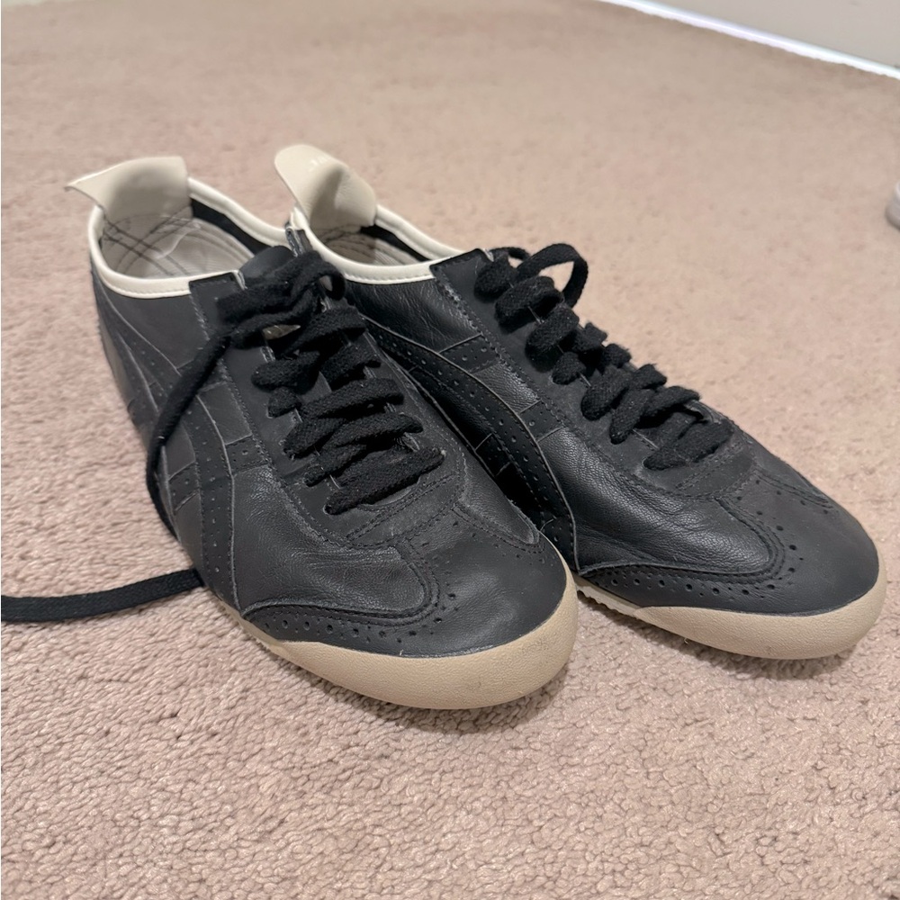 🔥🔥🔥 rare Onitsuka Tiger Mexico 66 black and white "brogues"